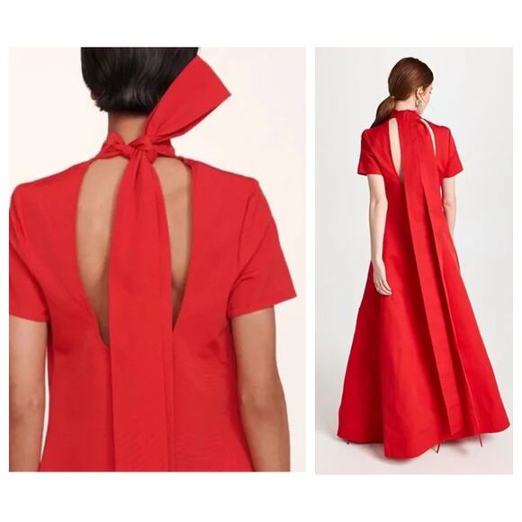 STAUD Ilana Back Bow Maxi Dress Size XS - Picture 5 of 13